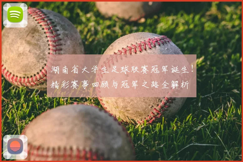 湖南省大学生足球联赛冠军诞生!精彩赛事回顾与冠军之路全解析
